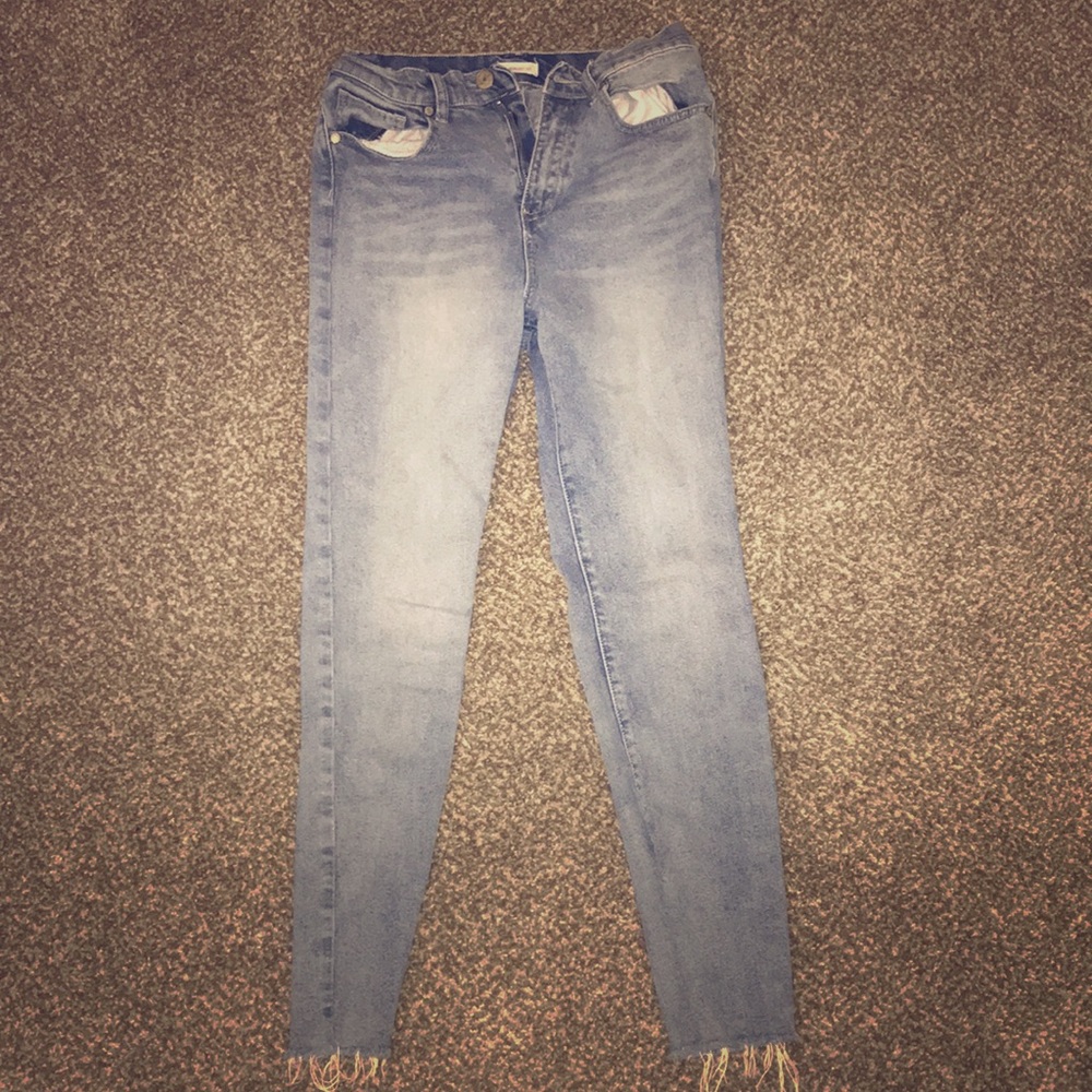 High waisted jeans